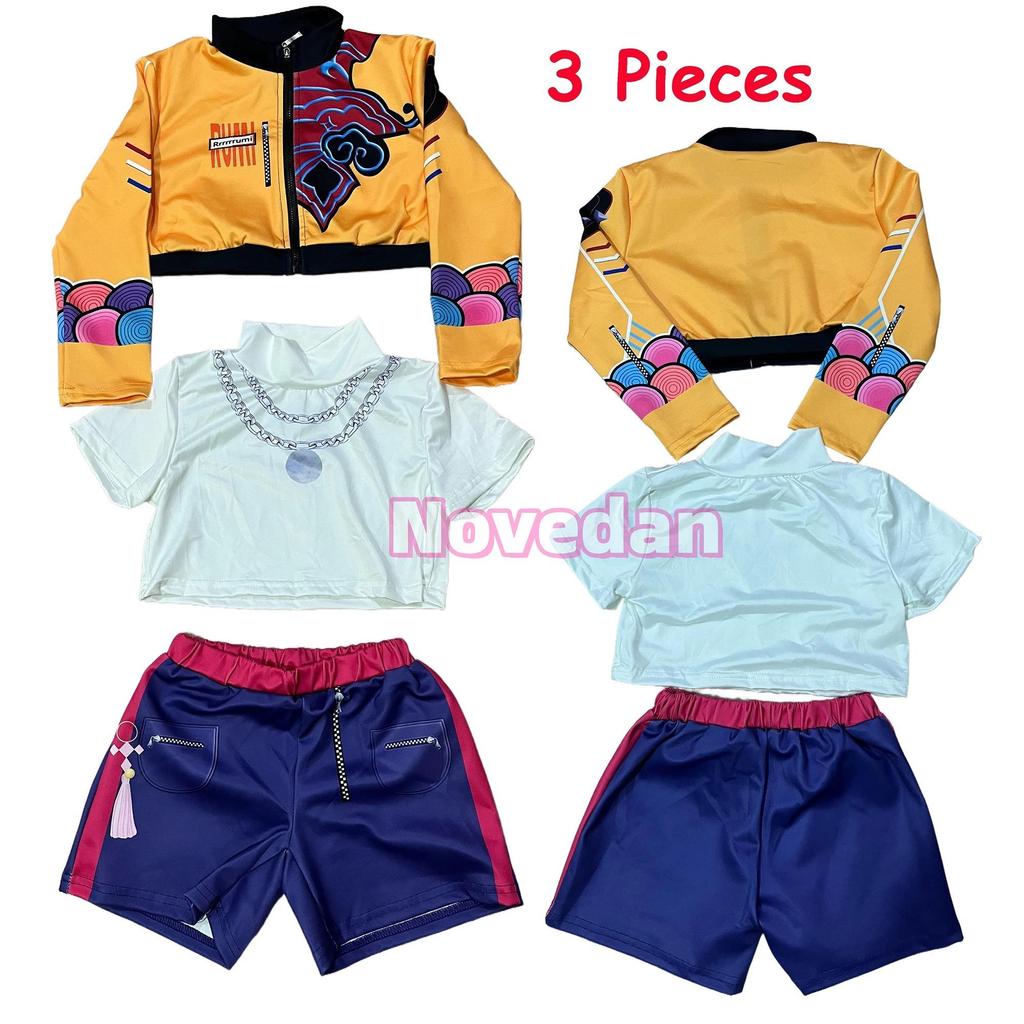 Golden Kpop Demon Hunters Rumi Mira Zoey Cosplay Costume Kids Girls Birthday Party Halloween Stage Performance Clothes