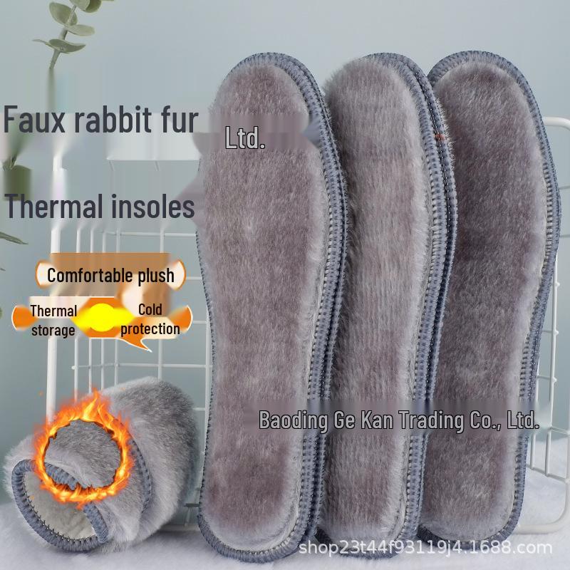 Extra Thick Winter Cotton Insoles: Warm, Odor-Resistant, Sweat-Absorbent Fleece Liners for Men & Women