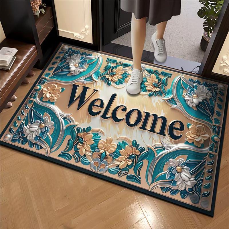 

VIKAMA Vintage Entry Door Carpet Entryway Carpet Bedroom Kitchen Bathroom Carpet Household Dirty Resistant Floor Mats Sofa Rugs 40X60CM(1.3X2FT