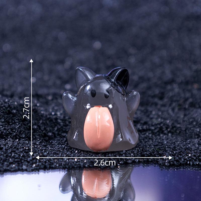 New Halloween Luminous Big Tongue Ghost Doll Diy Decoration Hanging Accessories Micro Landscape Small Ornaments