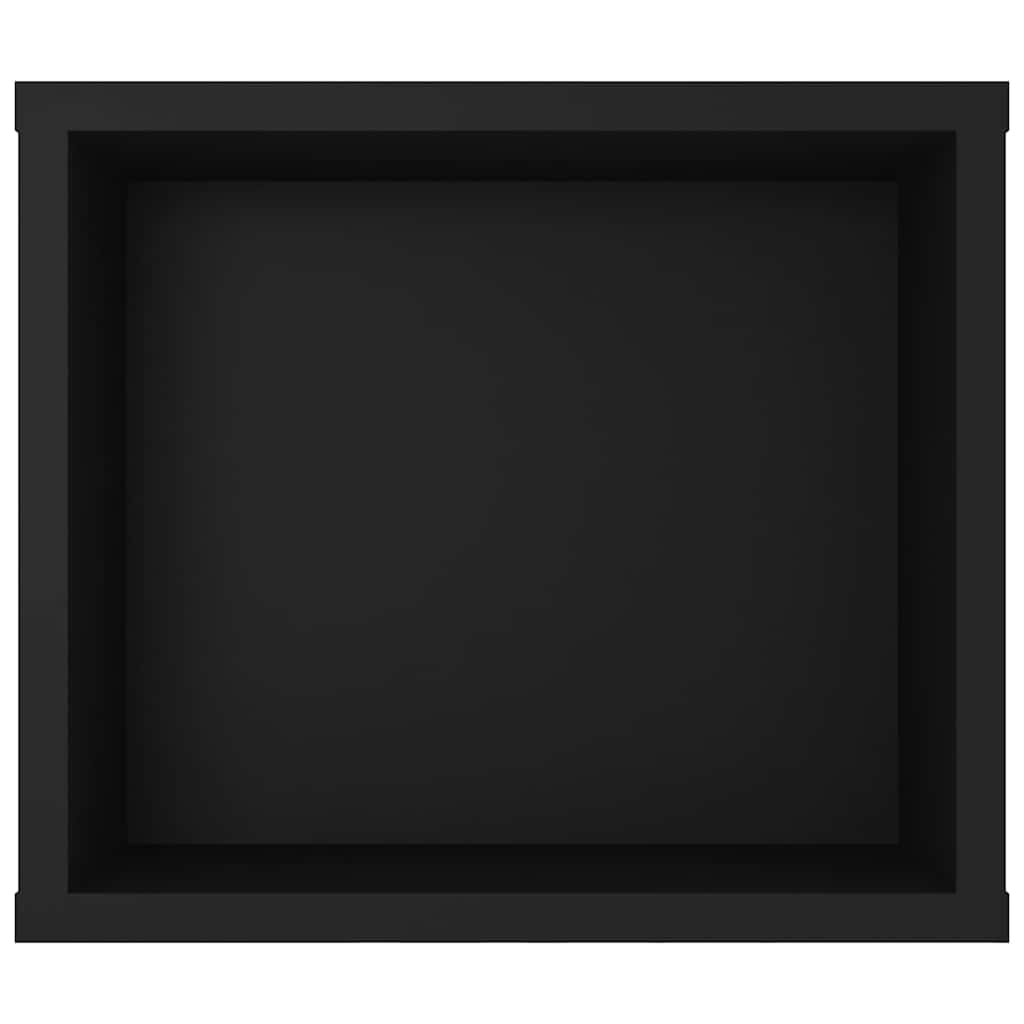TV Wall Cabinet Black 100x30x26.5 Cm Engineered Wood