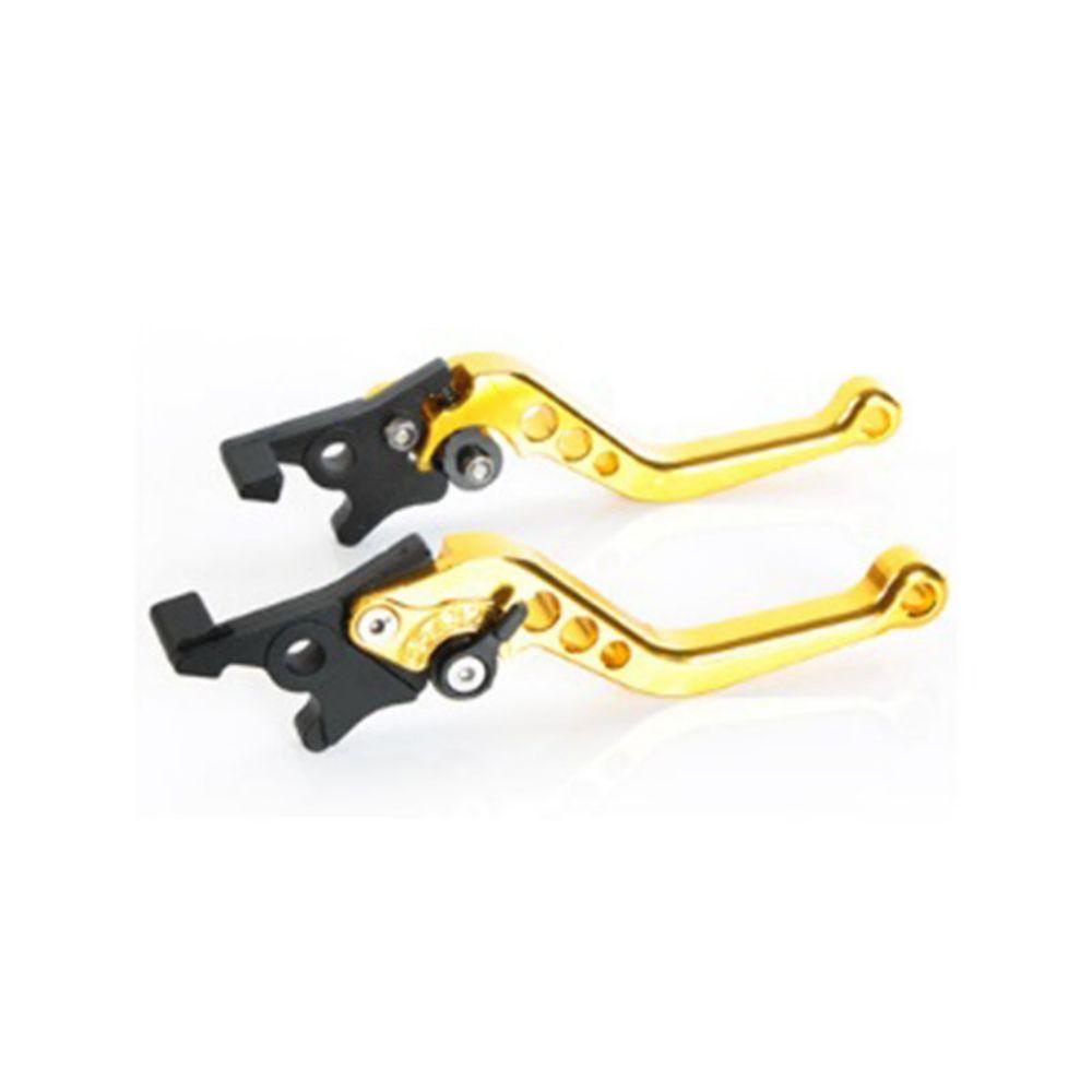 Motorcycle Double Disc Brake Universal CNC Aluminum Double Disc Brake Handle Lever Motorbike Modified Modification Accessories золотой