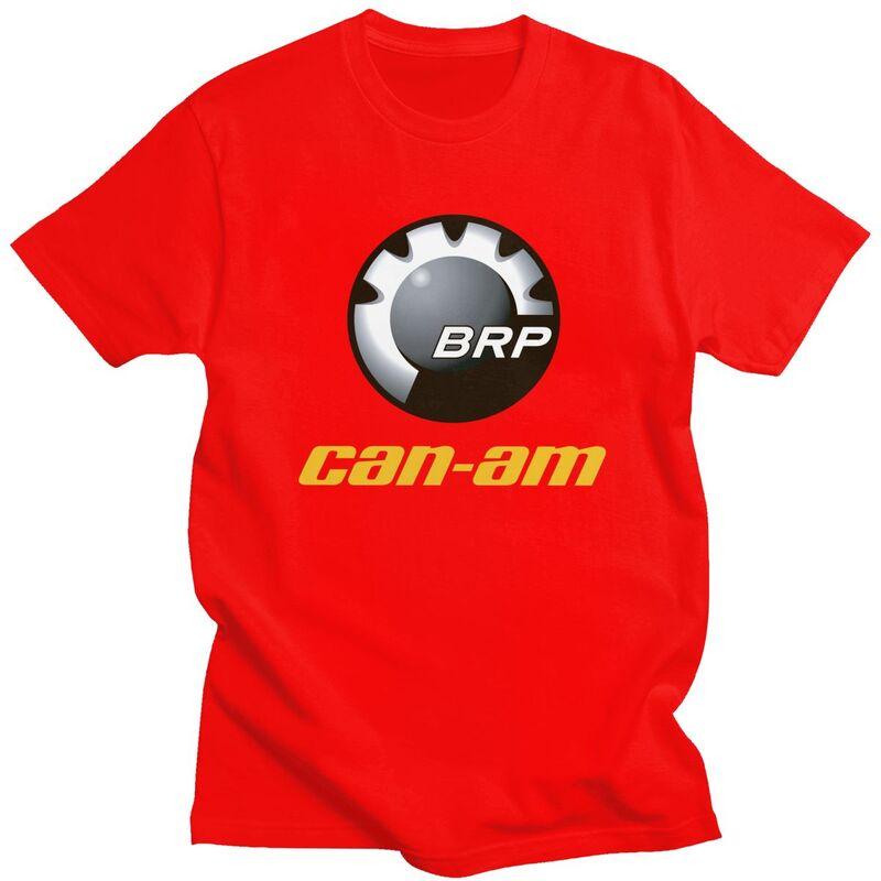Custom BRP ATV Can Am Logo T Shirt for Men Pure Cotton Tshirt Fashion Tee Short Sleeves Tshirts Loose Fit Clothing