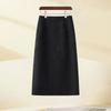 New 2026 Chinese Style Frog Button High-Waisted A-line Jacquard Skirt - Retro and Versatile for Women In Spring