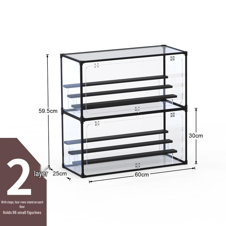 Clear Art Doll Display Case: Dustproof Stand for Pop Mart Figures and Building Blocks