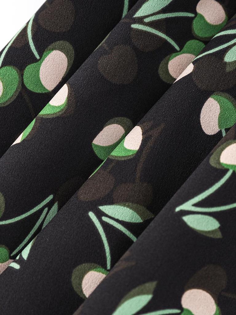 Elegantes Schlank machendes bedrucktes Chiffonkleid - Sommerkollektion 2024