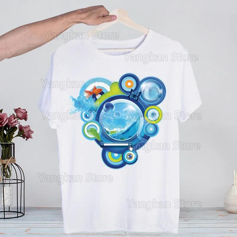 

Frutiger Aero Men Shirt Harajaku Mens Clothing Summer Streetwear Casual Loose Print Tee Short Sleeve Tops S