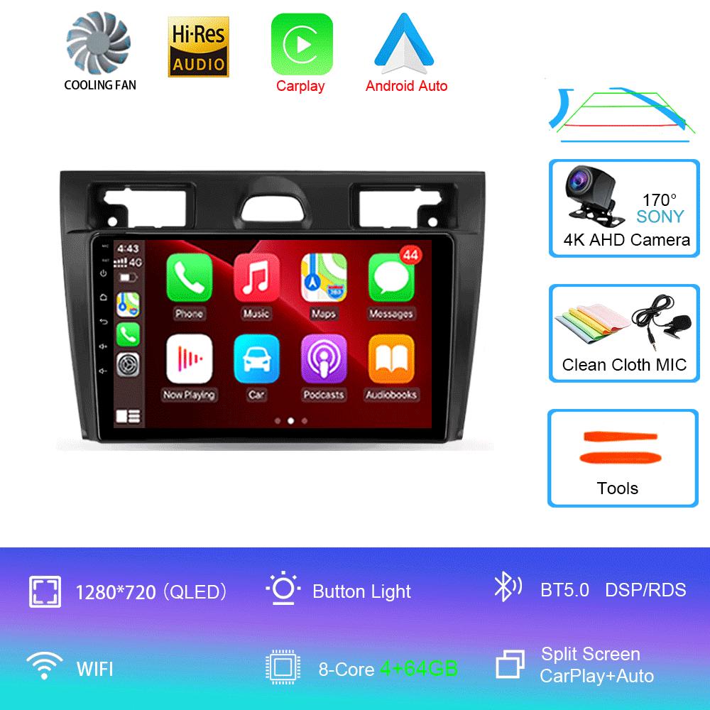 Android 14 For Ford Fiesta Mk VI 5 Mk5 2002 - 2008 Car Radio Multimedia Video Player Navigation GPS No 2din 2 din dvd