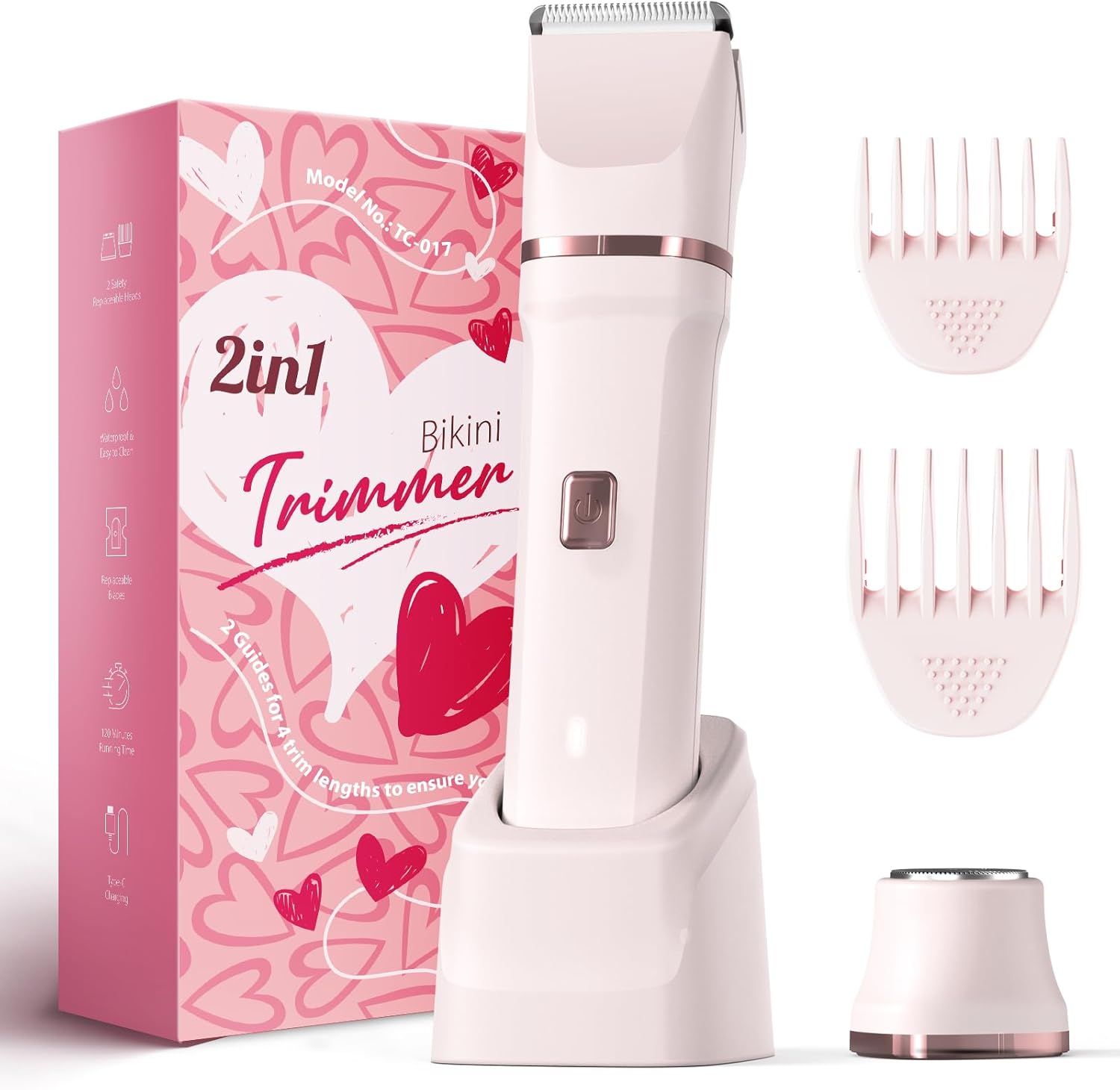 

Bikini Trimmer for Women - Painless Electric Razors for Silk Skin,Cordless Body Shaver for Trip,Replaceable Lady Facial Razor, I United States