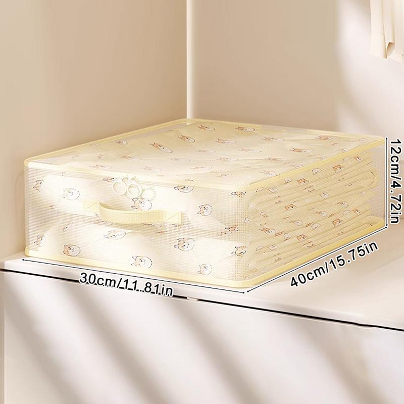 Clear Clothes Storage Bag, Plastic Blanket Storage Bag With Zipper, Foldable Closet Organizer, Moving Bags For Blanket, Bedding