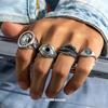Vintage Devil Eye Ring Set For Man Punk Charm Eagle Ring Set Cool Stuff Male Gift Accessories Wholesale