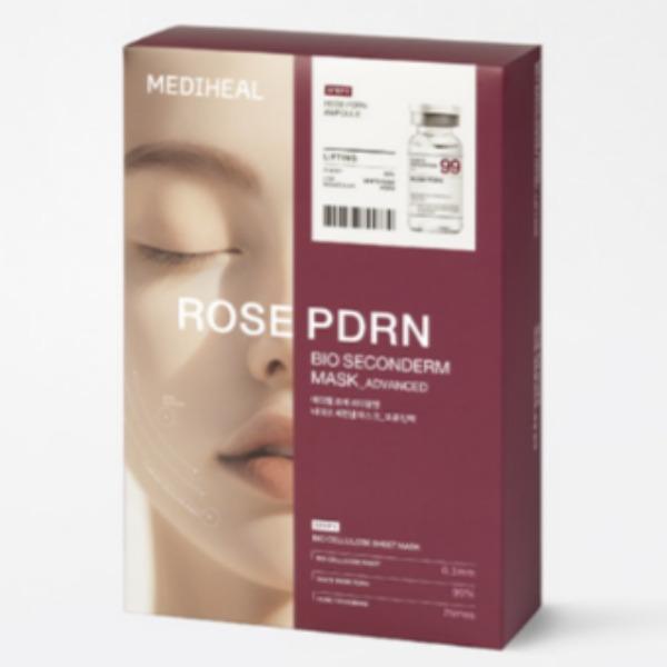 Mediheal Rose PDRN Bio Secondum Mask – Vegetable PDRN Glow & Elasticity Care (10 Sheets)