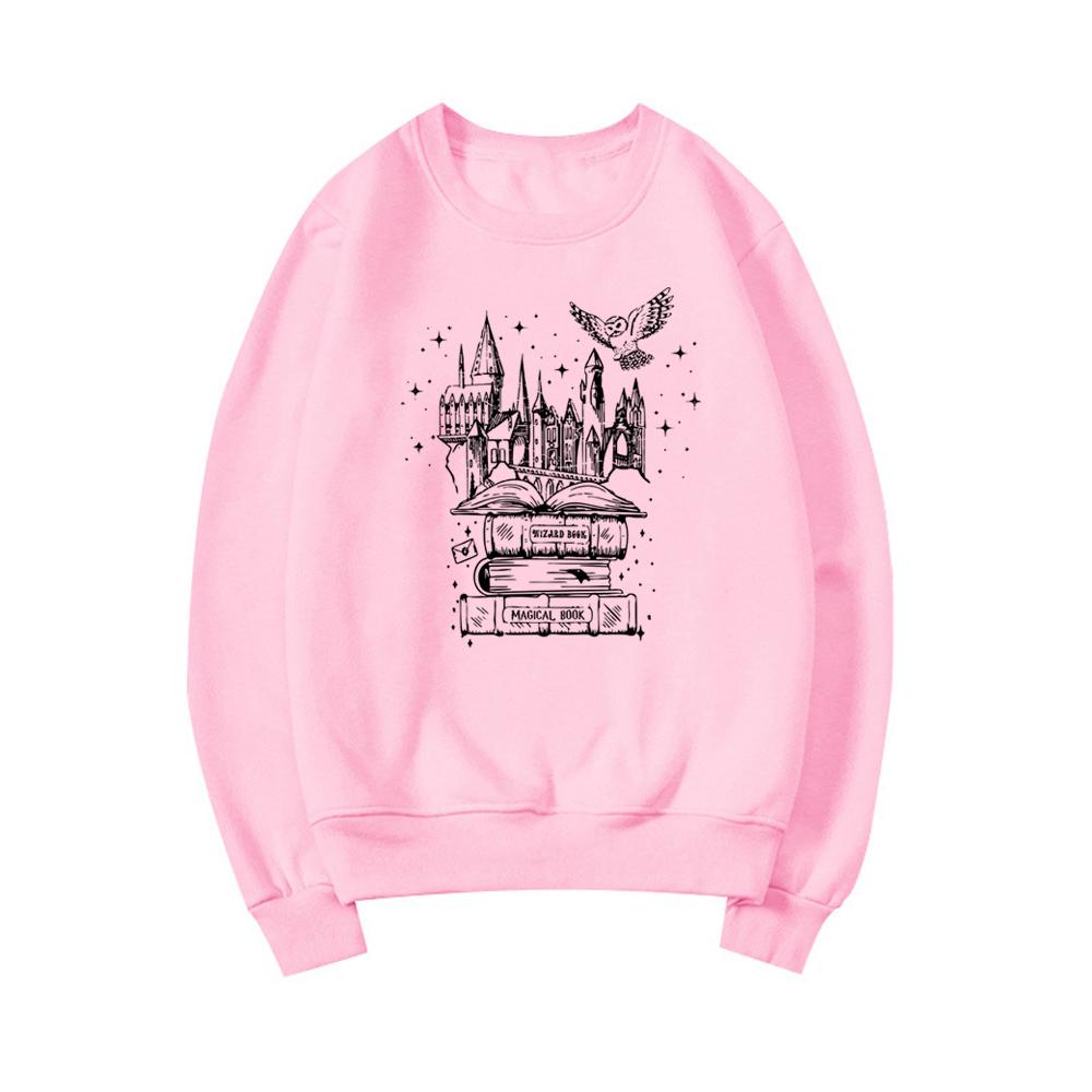 Universal Studios Wizard Castle Sweatshirt Magical Book Shirt Vintage Unisex Long Sleeve Sweatshirts Wizard School Casual Hoodie