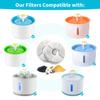 Cat Water Fountain Filter Replacement,Round Carbon Filters Set For 2.4L Top Automatic Pet Fountain Multiple Filtration System