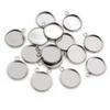New 20pcs 12mm Inner Size Stainless Steel Gold Plated Single/Double Loop Style Cabochon Base Cameo Setting Charms Pendant Tray