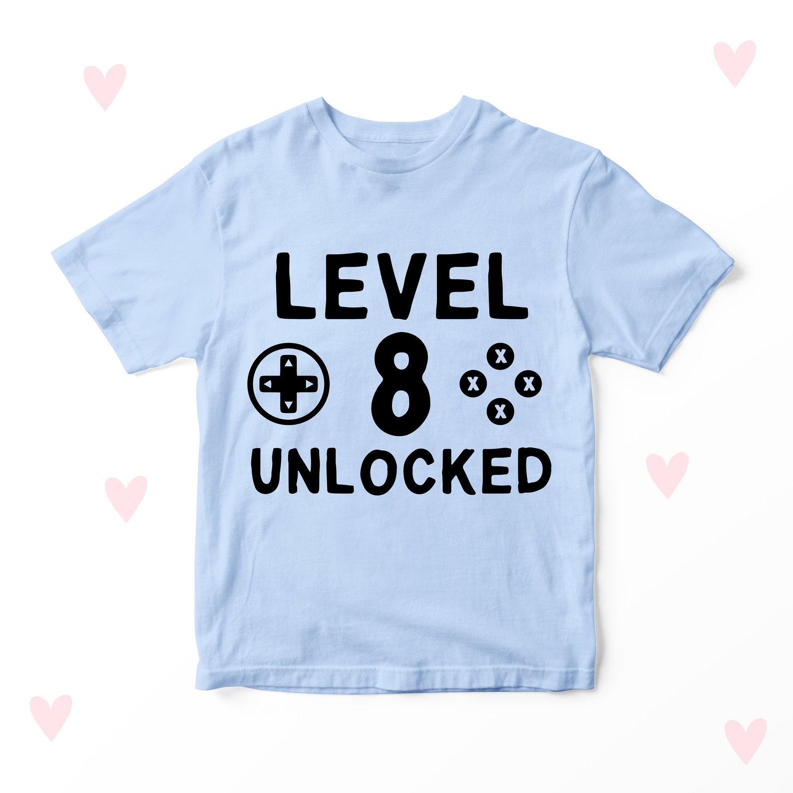 Level 8 Birthday T-shirt 8th Birthday Girl Boy Gifts Party Outfit 160