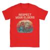 Respect Your Elders Retro Gaming Humor With Controllers T Shirt Summer Harajuku T Shirts Mens 100 Cotton O Neck Oversized Tees