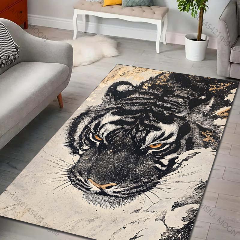 New Product Japanese Style Tiger Carpet for Living Room Bedroom Sofa Home Decor Non-slip Floor Mat Modern Rugs Large Size