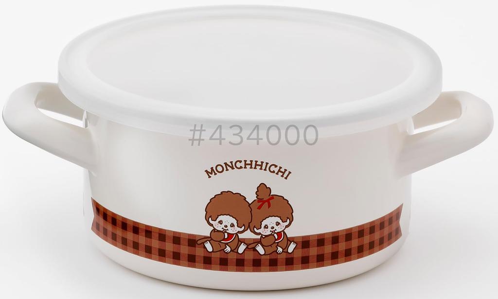 Fuji Enamel Monchhichi Check 14cm Casserole
