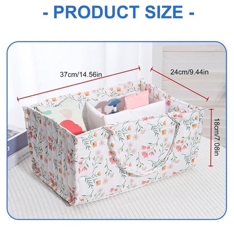 Compact Diaper Storage Basket Cotton Nursery Organizer Baby Clothes Storage Basket For Odor Control And Space Saving