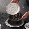 Retro Japanese Ceramic Steak and Sushi Plate