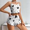 Cross-Border Women's Sexy Slimming Heart Pajama Set - Two-Piece Hot Style