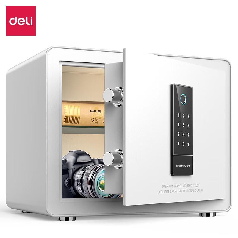 Deli 31cm Full Steel Fingerprint & Password Wall-Mounted Safe
