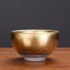 Ceramic Gold Glaze Kung Fu Master Cup Porcelain Small Tea Bowl Handmade Office Teacups Water Mug Drinkware