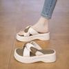 Summer wear popular cool slippers women's design sense niche 2025 new thick-soled sandals drag soft-soled women's slippers