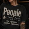 Funny People One Star Review T-Shirt, Sarcastic Graphic Tee, Unisex Fit