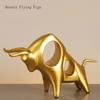 1 Pair of Resin Taurus Ornaments Creative Light Luxury Home Living Room Wine Cabinet Animal Decoration Crafts