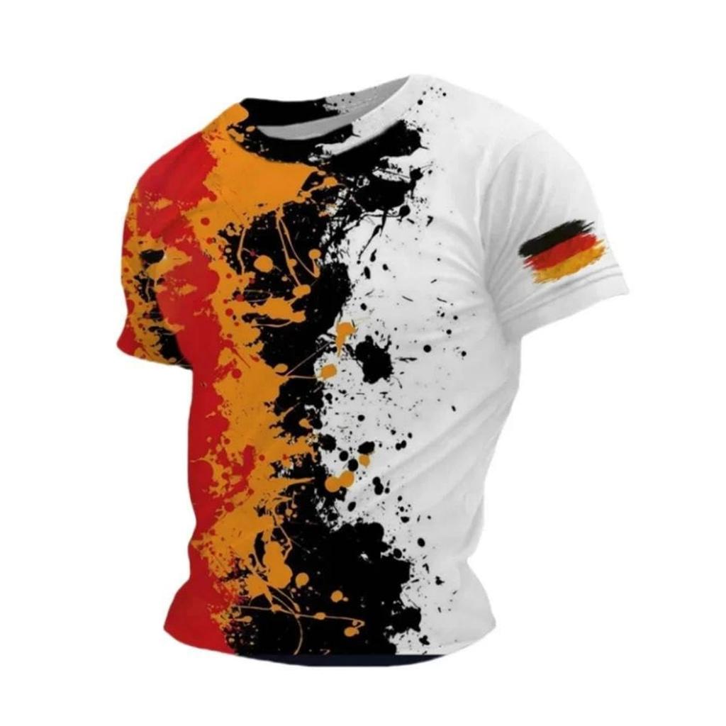 Men's Printed T-Shirt Men's Loose Casual Short Sleeve Top