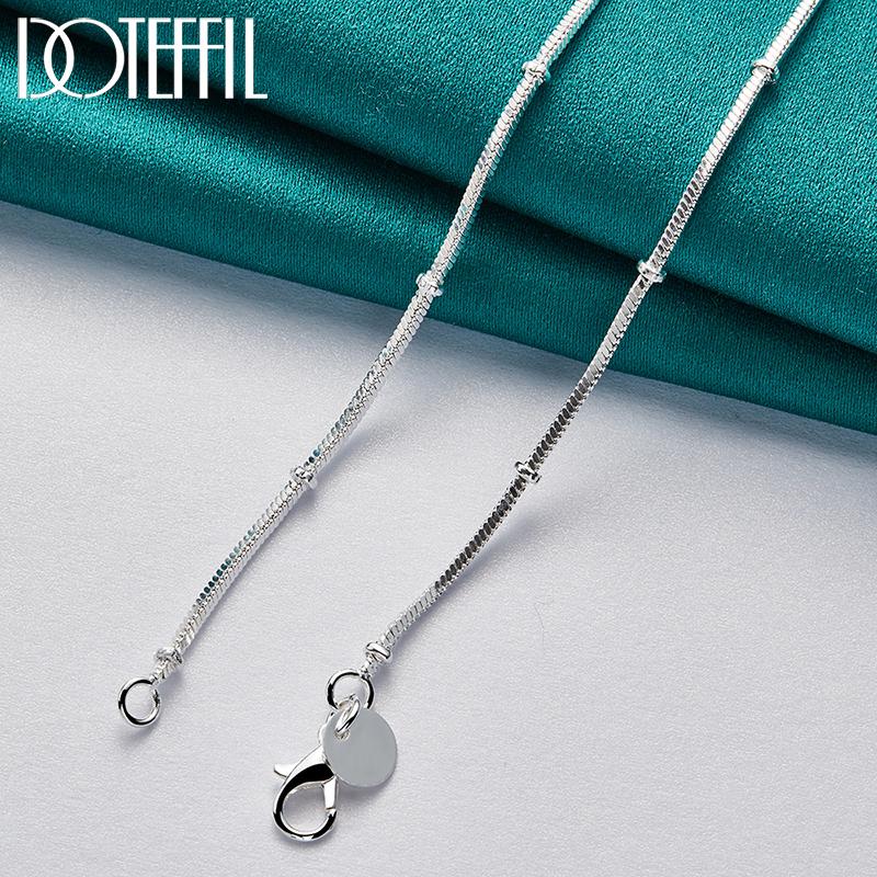 925 Sterling Silver 18/20 Inch Snake Chain Necklace Fashion Jewelry