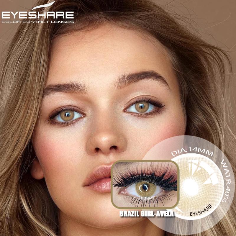 Eyeshare Natürliche Farbkontaktlinsen 1 Paar Farbige Kontaktlinsen Augen Make-Up Kosmetische Kontaktlinsen Augenfarbe Schönheit Pupillenkontakte