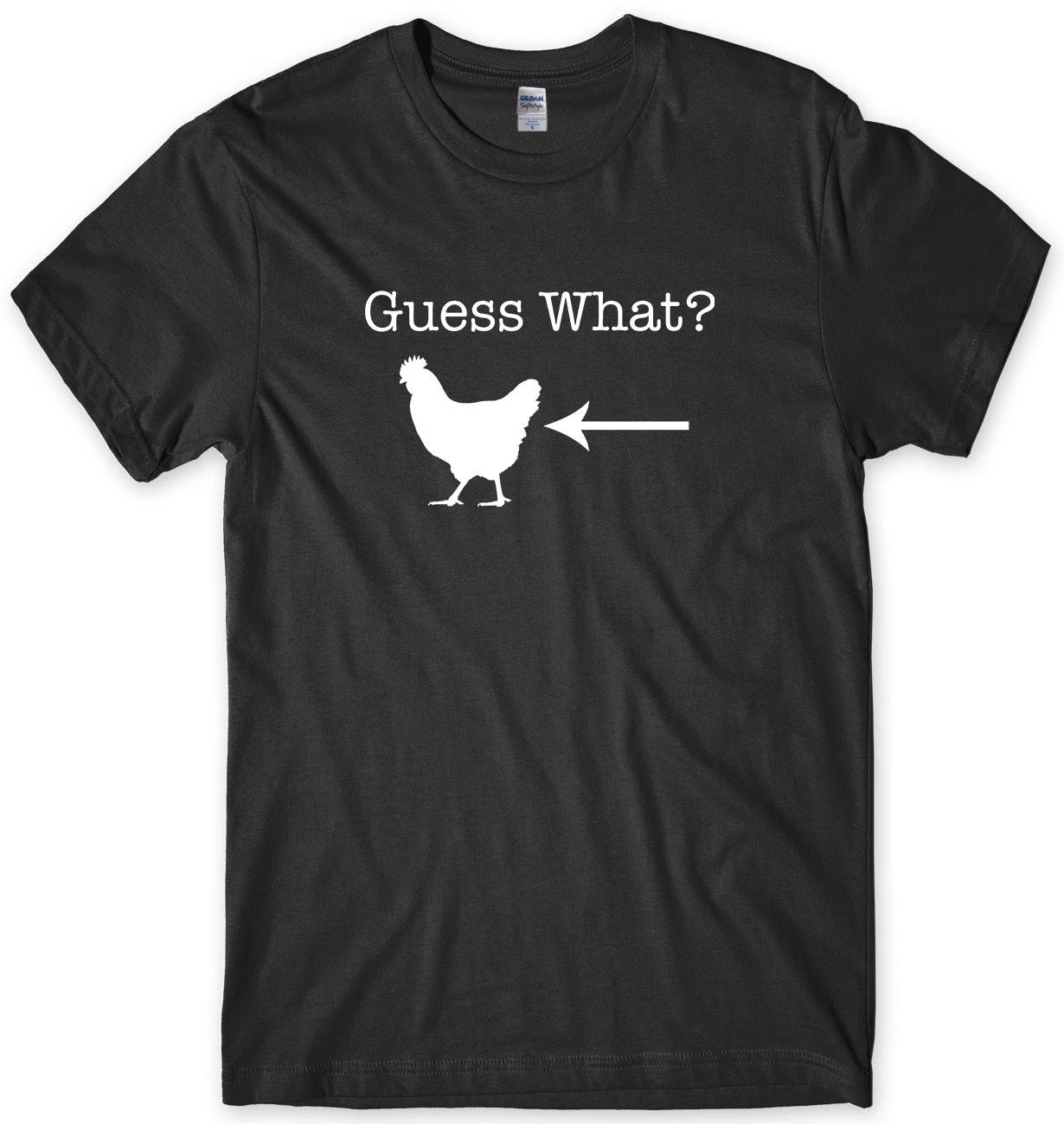 Guess What? Chicken Butt Mens Funny Unisex T-Shirt S