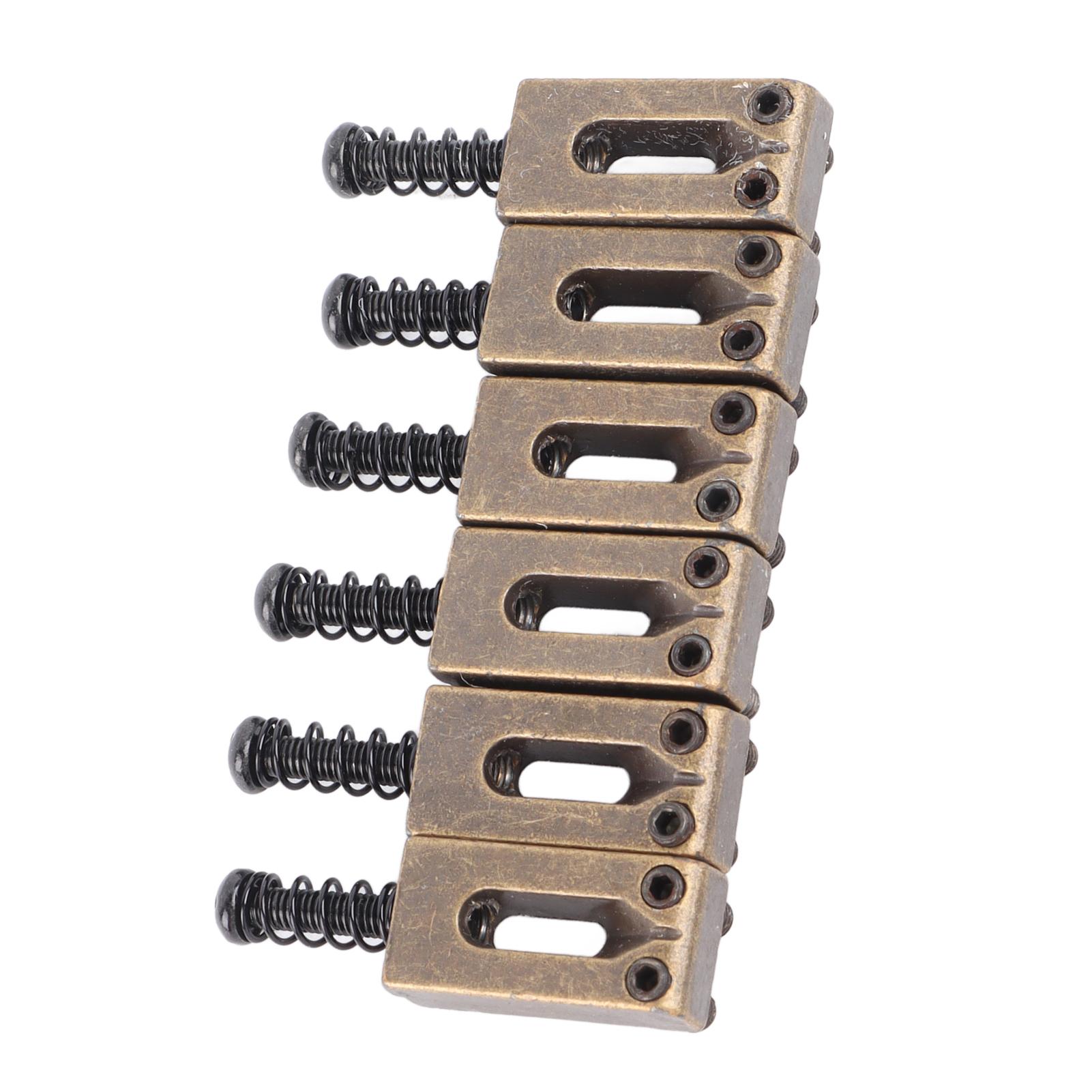 

6 шт. электрогитары тремоло бридж роликовые седла регулируемые цинковый сплав запасные части бронза