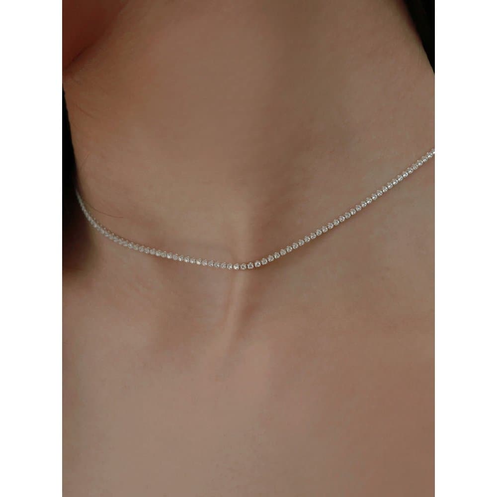 Silver Tennis Necklace