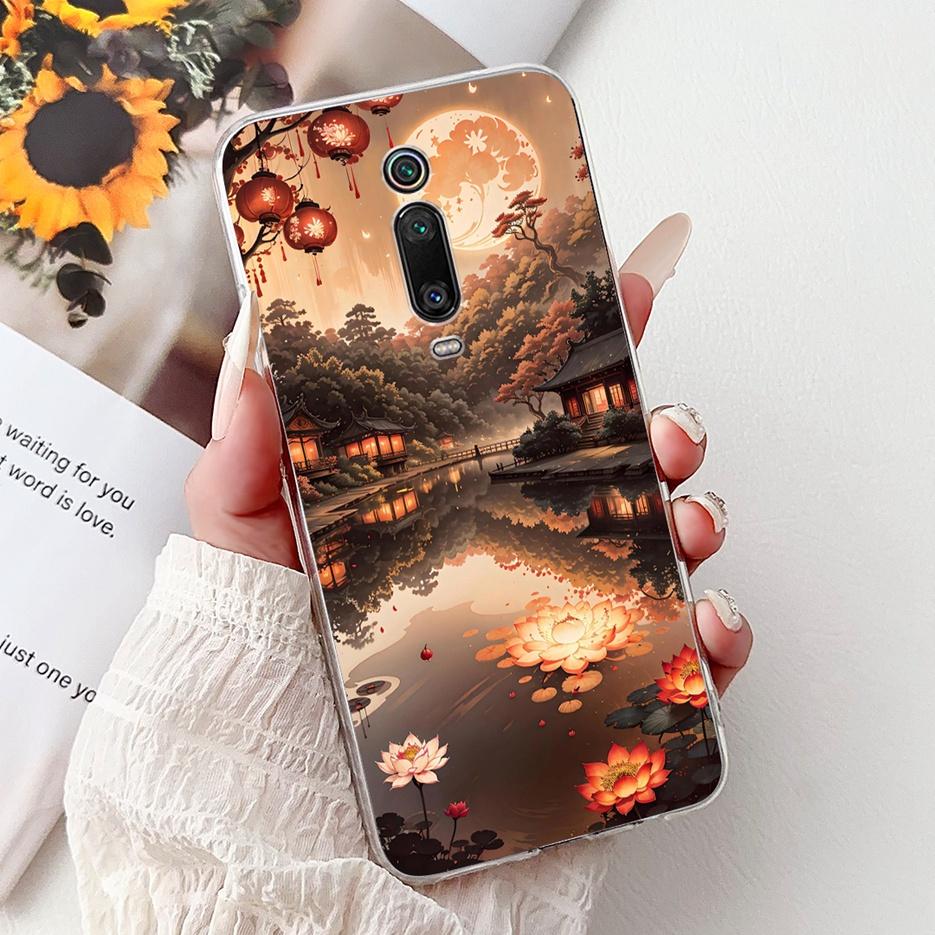 For Xiaomi Mi 9T Pro Case Colorful Flowers Painted Cover Soft Silicone Phone Case For Xiaomi Mi 9T Pro Mi9T Mi9TPro Fundas Coque