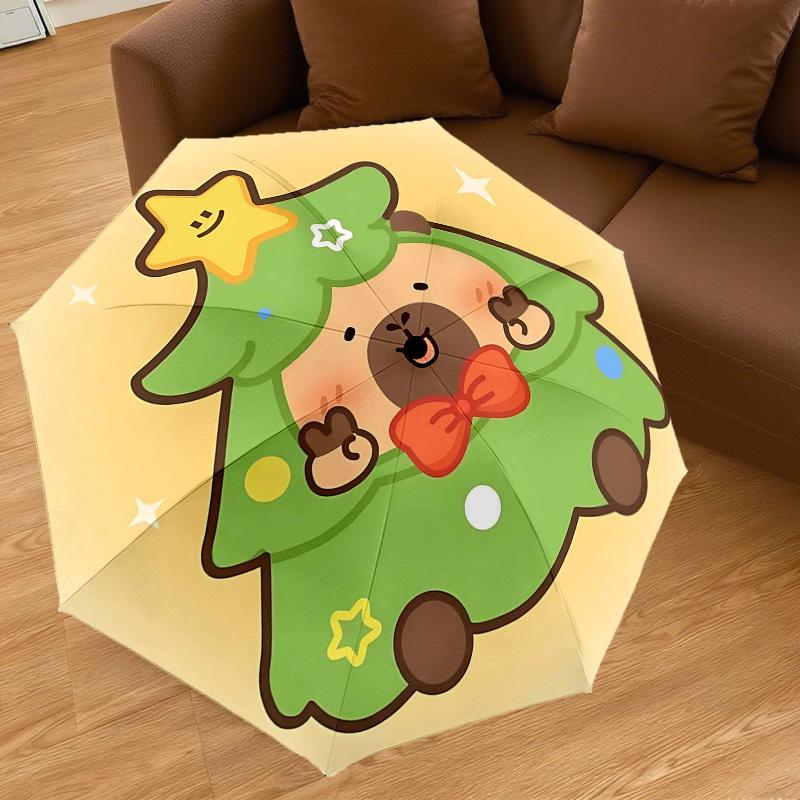 1PC Christmas tree bear Umbrella-8-Rib Reinforced, Automatic Open, Lightweight & Durable, Cute Fashion Accessory for Outdoor-T344