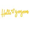 Hello Gorgeous Hello Gorgeous Cartoon Sticker Reflective Hello Gorgeous Decals  Window Trunk Bumper