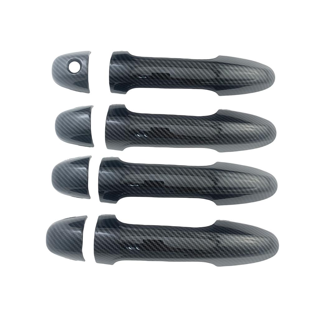 8pcs ABS Carbon Chrome Black Car Accessory Door Handle Cover Trim Paste Style For Toyota Tacoma 2016 2017 2018