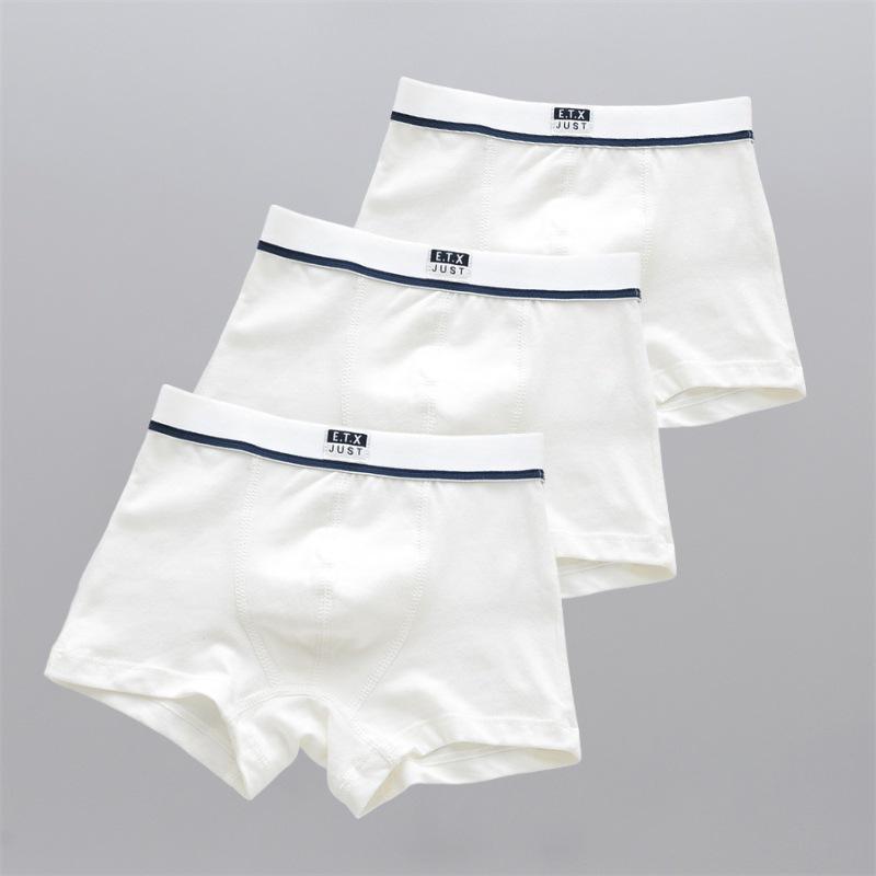 ETX Boys' Mid-Waist Boxer Briefs - Class A, Solid Color, Baby To Big Kids, Comfortable Four-Corner Shorts