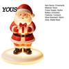 Santa Claus Night Light Figurine with Warm LED Light, Christmas Glowing Tabletop Creative Xmas Home Ornament Decor, Holiday Desktop for Bedroom Office