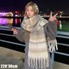 Winter Imitation Cashmere Scarf For Women Maillard High-End Korean Style Warm Retro  Versatile Thick Shawl