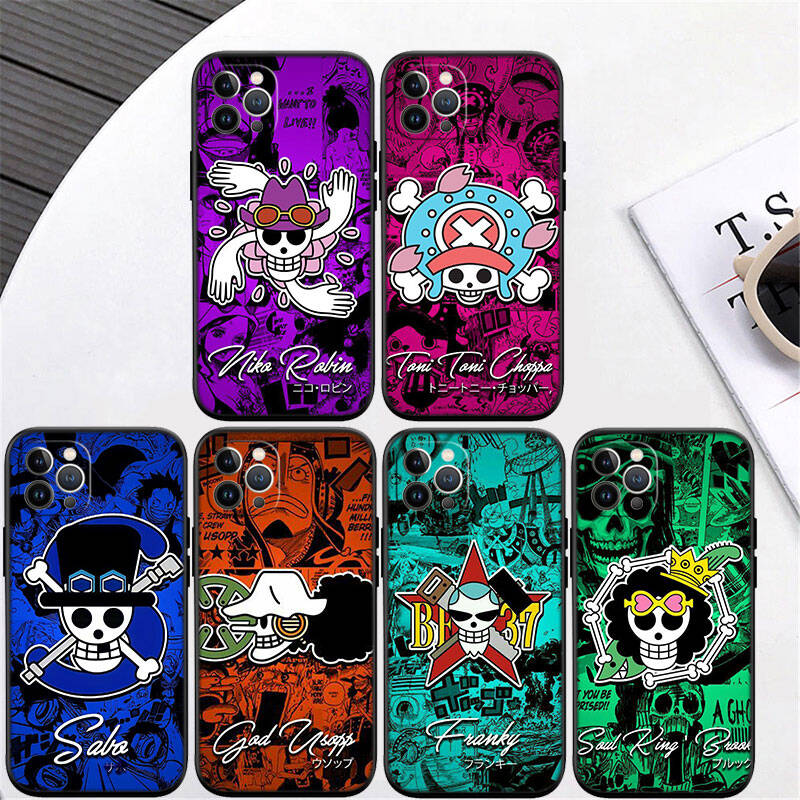 MH118 One Piece LOGO Telefoonhoesje voor iPhone 7 8 11 12 13 14 15 16 17 16E XS Pro Max XR X SE Air