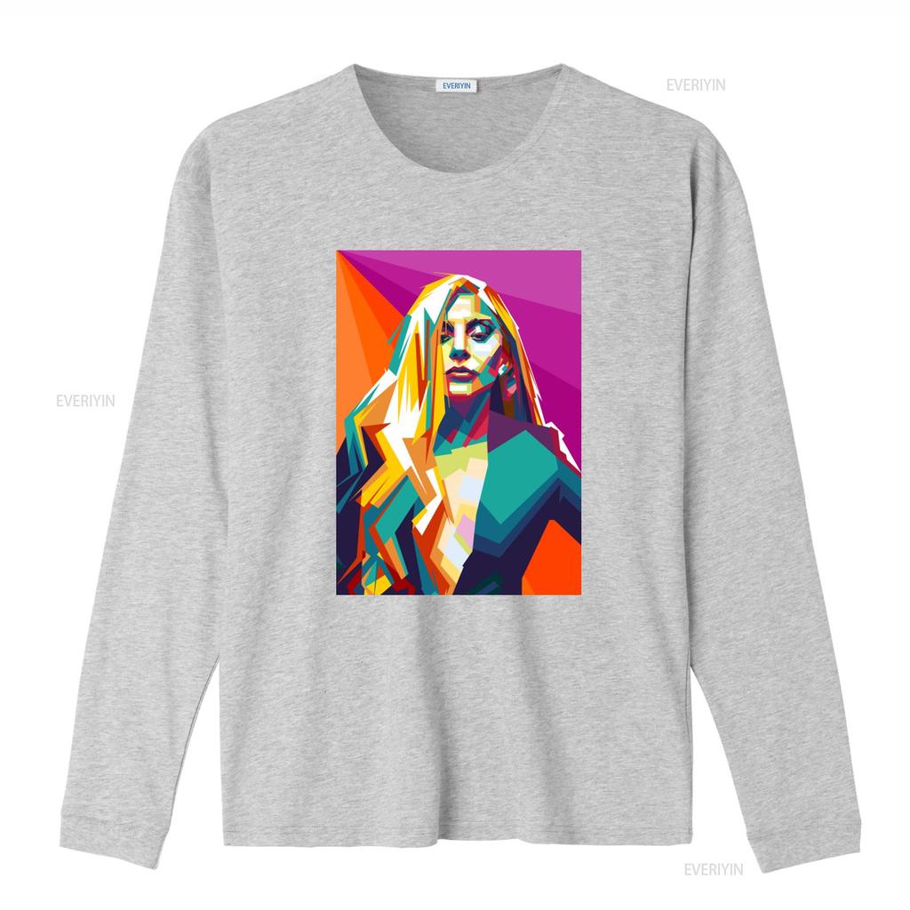 Vintage tričko Lady Gaga pro mládež s dlouhým rukávem a velikostí pro batolata vintage Prané Pohodlné Streetwear Neformální