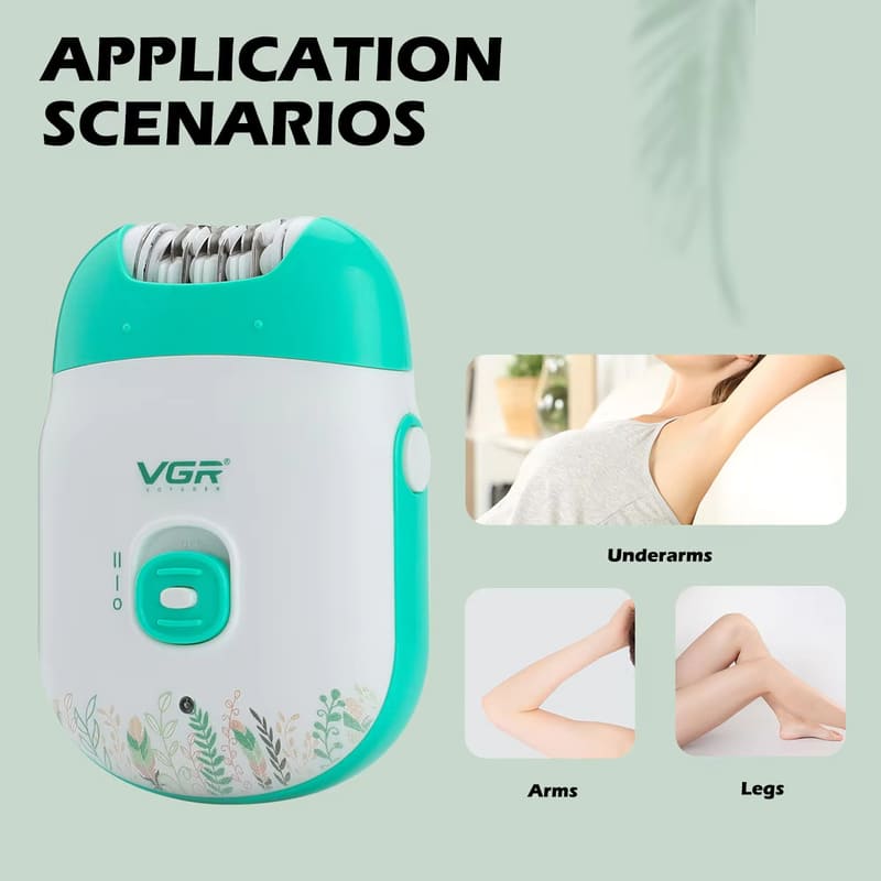 2026 VGR V-726 New Epilator Women Shaver Mini Plucker USB Rechargeable Electric Pedicure for Face Legs Bikini Precise and Gentle Home Hair Removal
