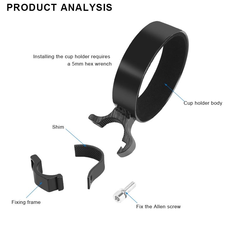 Suporte para garrafa de bicicleta RIDERACE Suporte para copo de café Suporte para guidão de bicicleta Suporte de liga de alumínio Retro para ciclismo Suporte para copo de chá