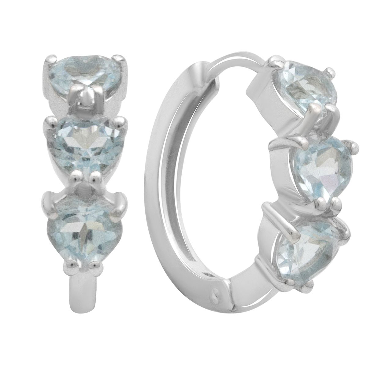 

Срібні сережки з натуральним топазом 5.859ct (2179566) небо синє світло кольору