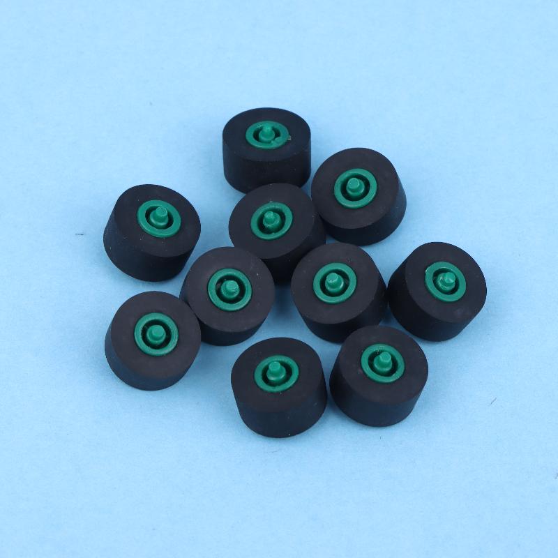 New 10Pcs 10x6x1.5x10mm Cartridge Radio Movement Pinch Roller Wheel With Shaft For Tape Recorder Cassette Player Audio Accessori